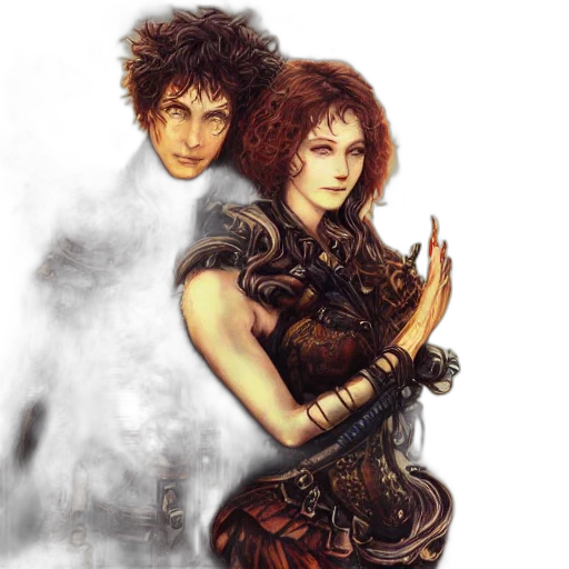 fantasy art, concept art, comic book art, photorealistic transparent PNG cut-out