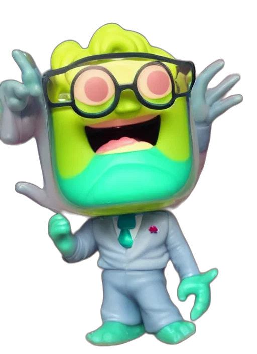 staff, robot, mask, 3d render, concept art, cartoon, funko, pop transparent PNG cut-out