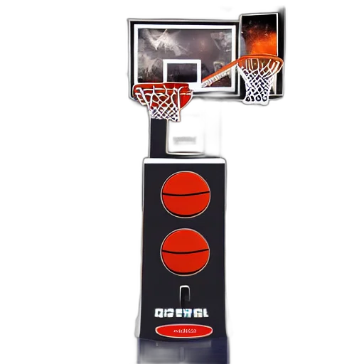 3d render, basketball, machine transparent PNG cut-out