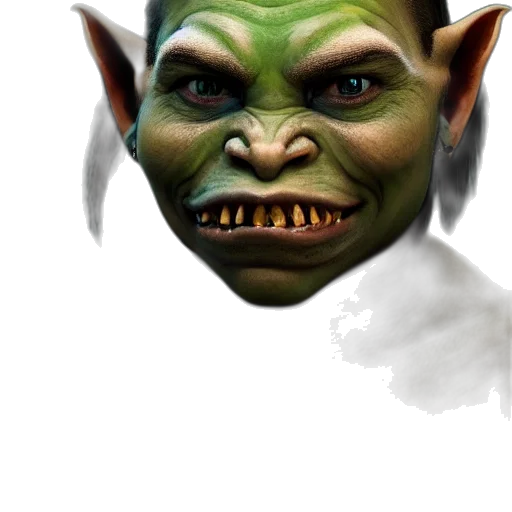 face, mask, creature, staff transparent PNG cut-out