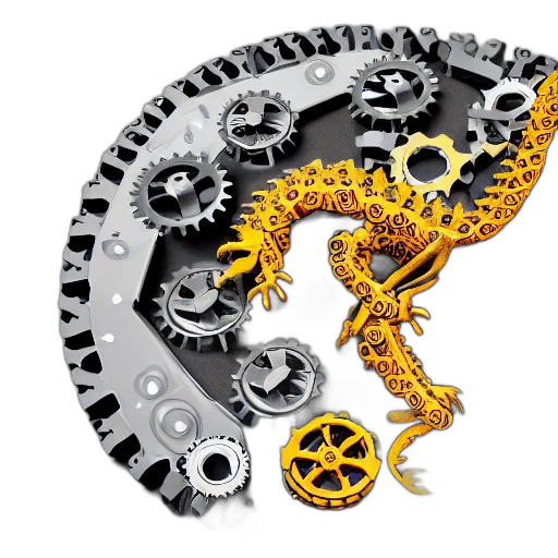 jewelry, dragon, made, mechanical transparent PNG cut-out