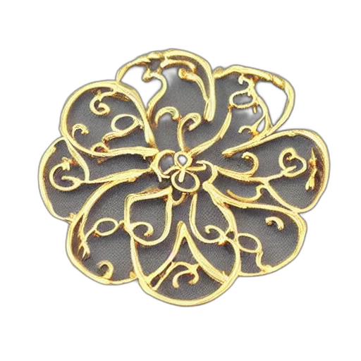 jewelry, crown, flower, 3d render transparent PNG cut-out