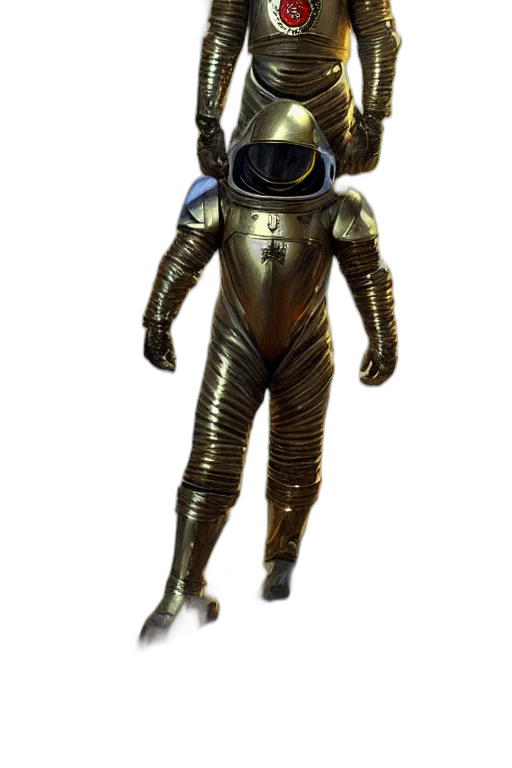 robot, staff, mask, creature, concept art, 3d render, outer space, knights transparent PNG cut-out