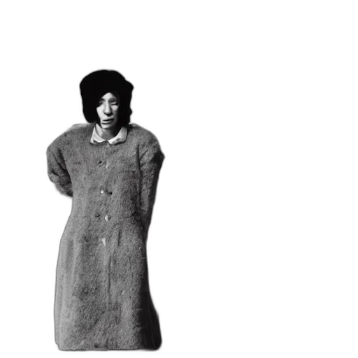 dress, jacket, hat, staff transparent PNG cut-out