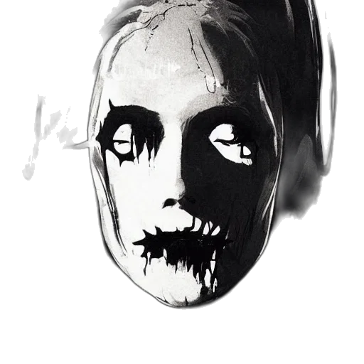 mask, face, creature, concept art, comic book art, photorealistic, cartoon, close transparent PNG cut-out