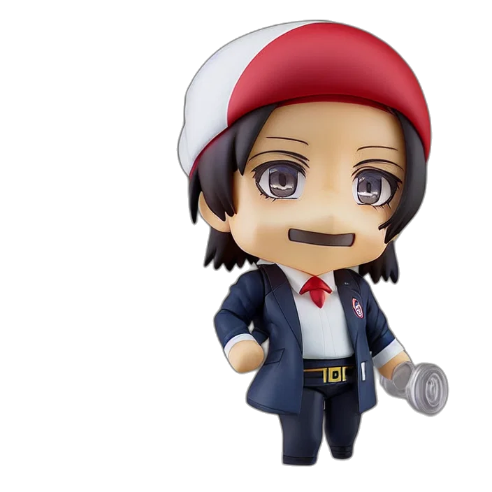 3d render, anime, nendoroid, lula transparent PNG cut-out