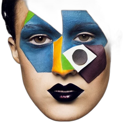 face, mask, jewelry, photorealistic transparent PNG cut-out