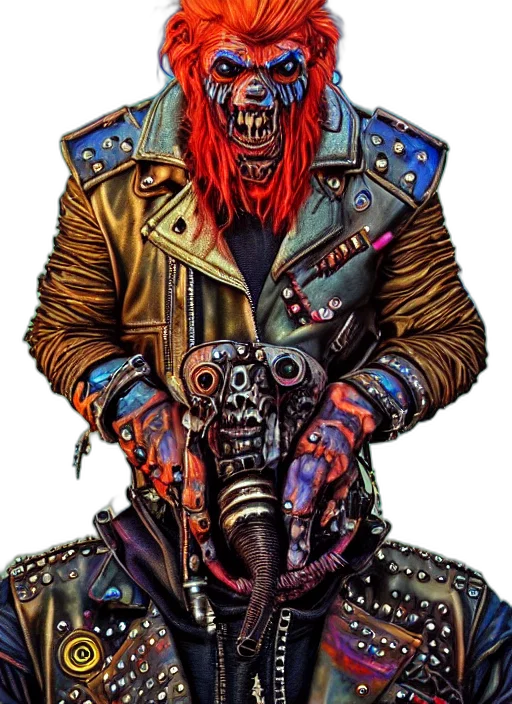 jacket, face, mask, weapon transparent PNG cut-out