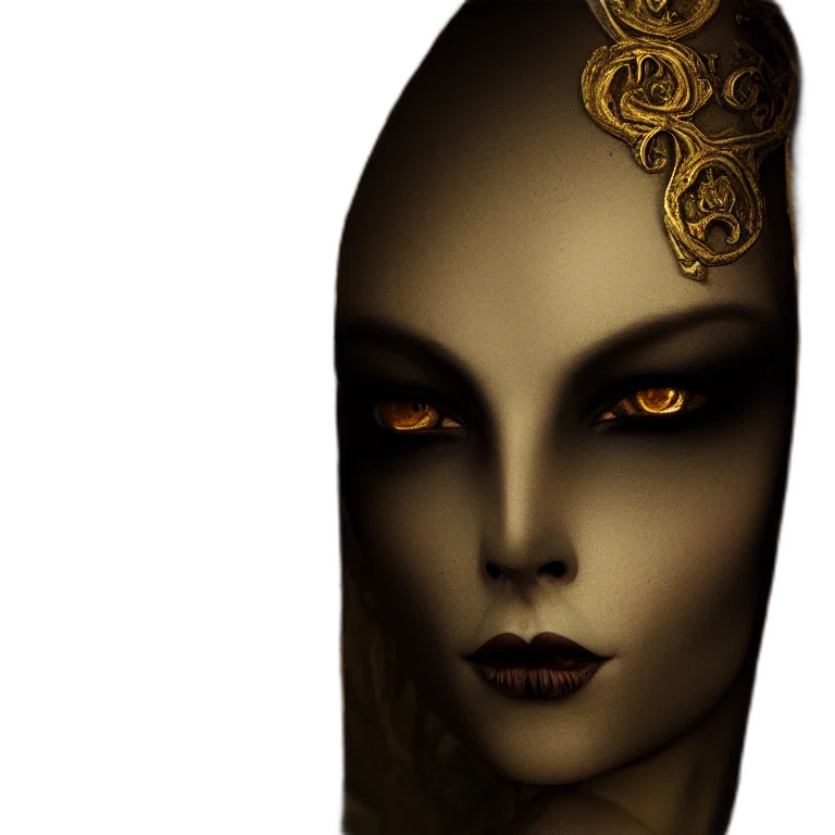 mask, face, jewelry, crown, fantasy art, concept art, photorealistic, 3d render transparent PNG cut-out
