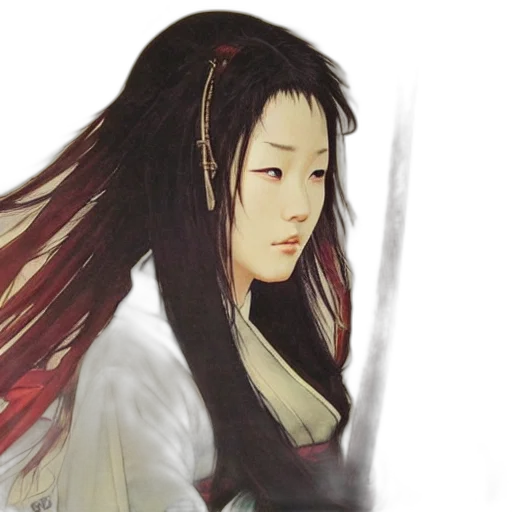 face, staff, hair, photorealistic transparent PNG cut-out