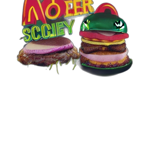 hat, food, crown, creature, concept art, vaporwave, 3d render, outer space transparent PNG cut-out