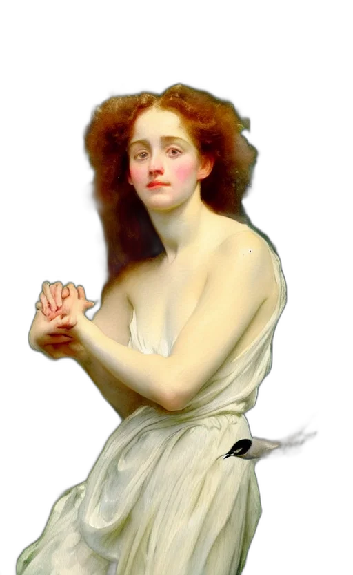 dress, jewelry, face, staff transparent PNG cut-out