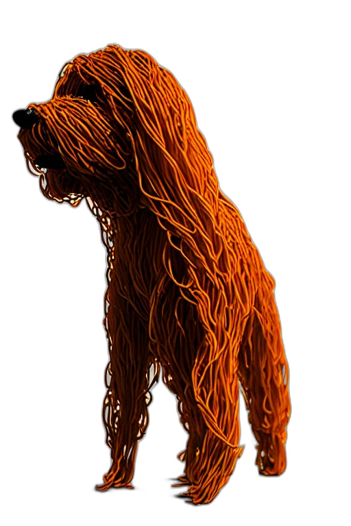 animal, hair, staff, creature, 3d render, photorealistic, concept art, pixel art transparent PNG cut-out