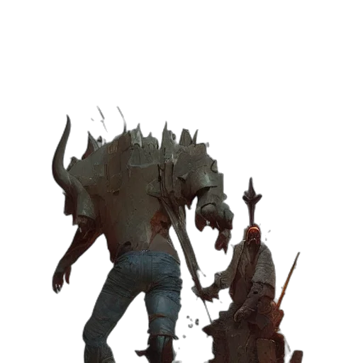 creature, staff, weapon, robot transparent PNG cut-out