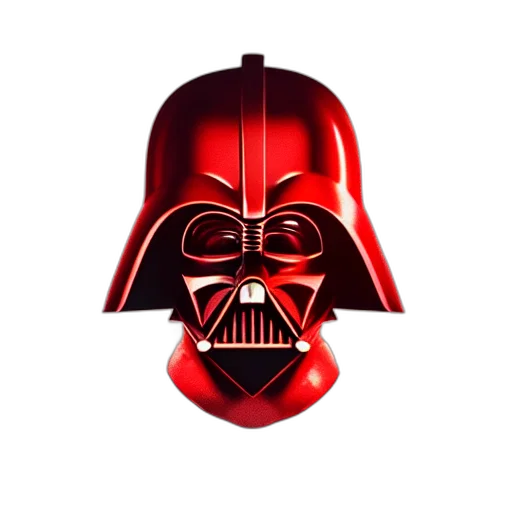 mask, face, photorealistic, 3d render, concept art, pixel art, red, darth transparent PNG cut-out