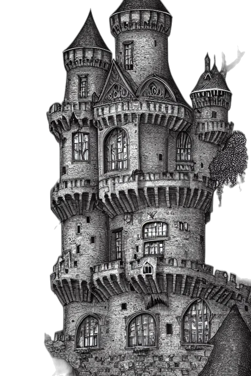 building, fantasy art, concept art, comic book art transparent PNG cut-out