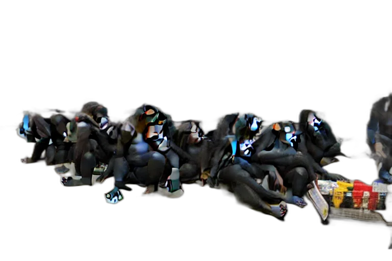 robot, staff, mask, animal transparent PNG cut-out