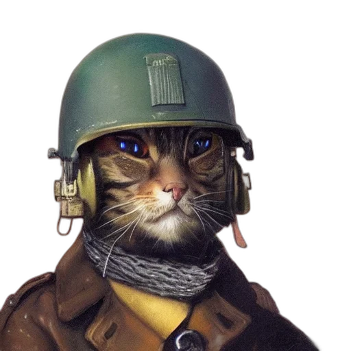 staff, animal, hat, face, concept art, photorealistic, oil painting, cyberpunk transparent PNG cut-out