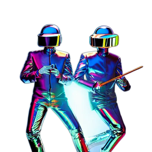 jacket, robot, vaporwave, concept art transparent PNG cut-out