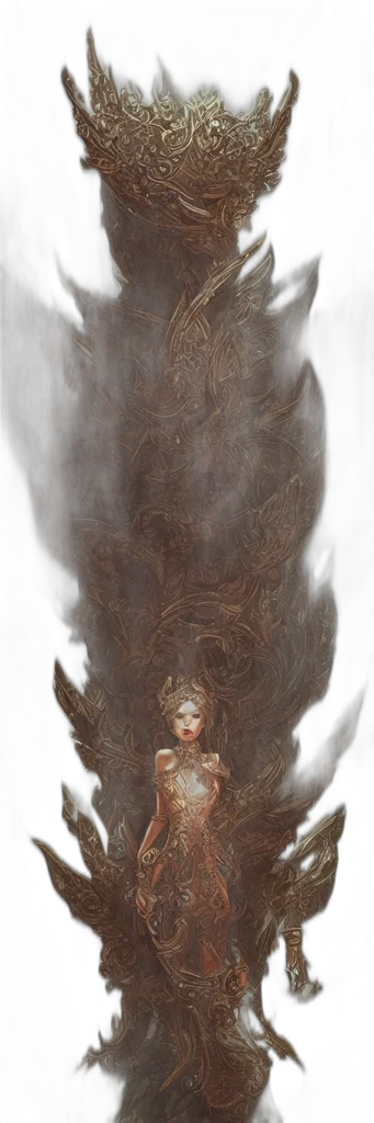 mask, dragon, creature, dress, fantasy art, concept art, comic book art, watercolor transparent PNG cut-out