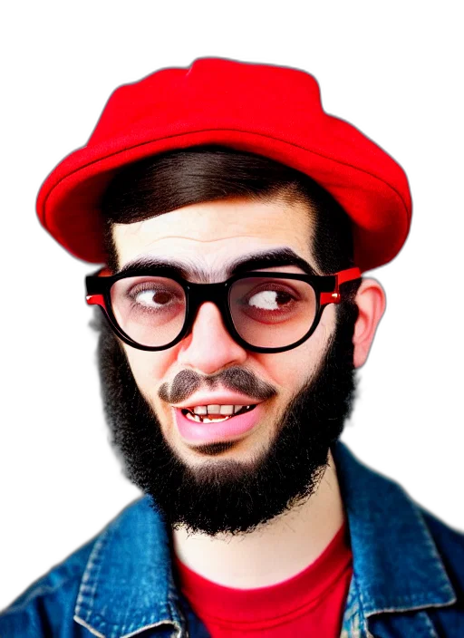 hat, face, mask, creature, photorealistic, cartoon, 3d render, concept art transparent PNG cut-out