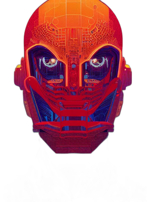 robot, mask, face, creature transparent PNG cut-out