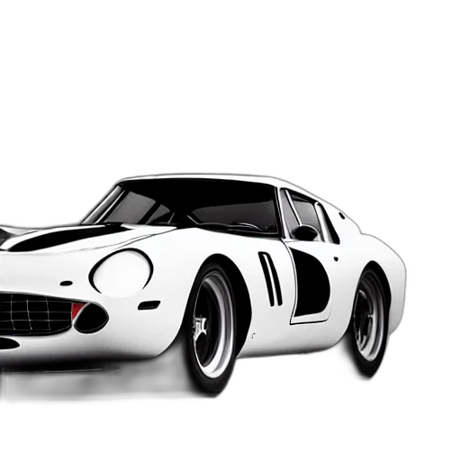 car, animal, 3d render, photorealistic, concept art, cartoon, monochrome, retro transparent PNG cut-out