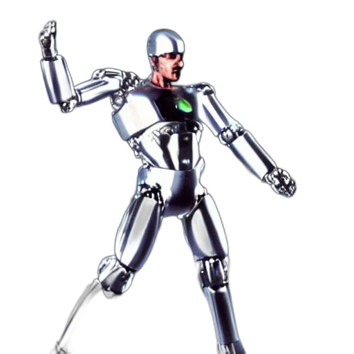 robot, staff, concept art, 3d render, comic book art, cyberpunk, super, technochrist transparent PNG cut-out