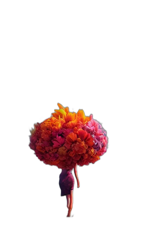 flower, crown, staff, umbrella, 3d render, photorealistic, concept art, oil painting transparent PNG cut-out