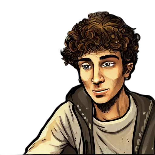 face, cartoon, comic book art, pixel art, photorealistic, tim, buckley, cintiq transparent PNG cut-out