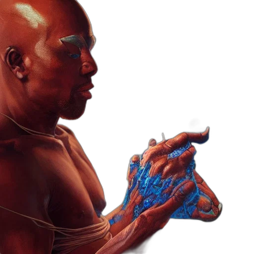 concept art, african, cosmic, god transparent PNG cut-out