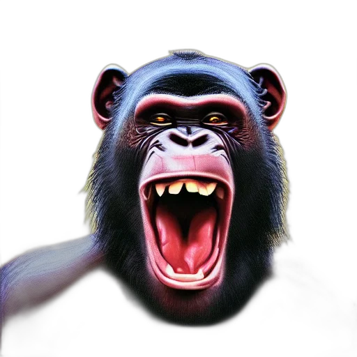 animal, creature, face, mask, photorealistic, 3d render, concept art, angry transparent PNG cut-out