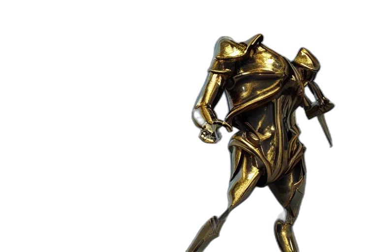 sword, weapon, robot, concept art, 3d render, fantasy art, golden, model transparent PNG cut-out