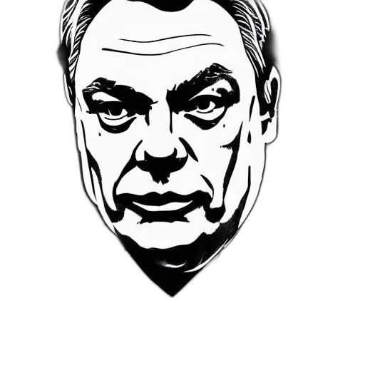 face, mask, cartoon, comic book art, photorealistic, concept art, viktor, orban transparent PNG cut-out