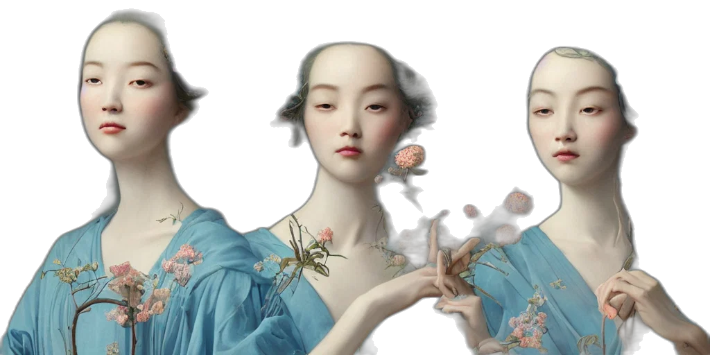 photorealistic, 3d render, oil painting, fantasy art, pastel, blue, monochrome, breathtaking transparent PNG cut-out
