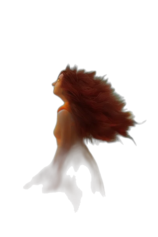 hair, creature, dress, crown transparent PNG cut-out
