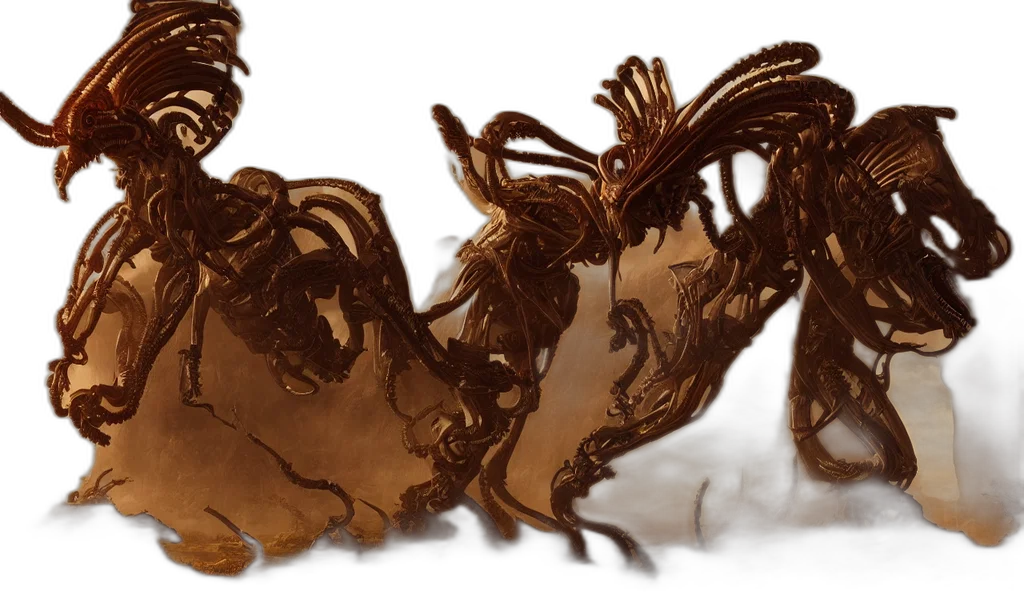 dragon, hair, creature, crown, concept art, fantasy art, 3d render, photorealistic transparent PNG cut-out