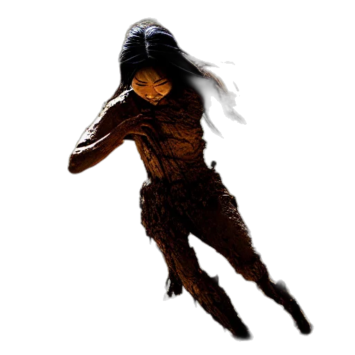 creature, dress, mask, hair transparent PNG cut-out