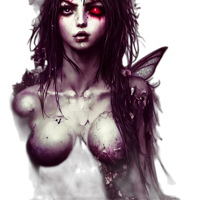 creature, fantasy art, concept art, photorealistic, comic book art, dark, red, full transparent PNG cut-out