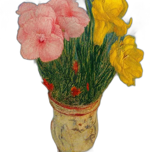 flower, crown, bottle, hat, oil painting, photorealistic, watercolor, 3d render transparent PNG cut-out