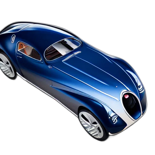 car, 3d render, photorealistic, concept art, bugatti, type, atalante, concept transparent PNG cut-out