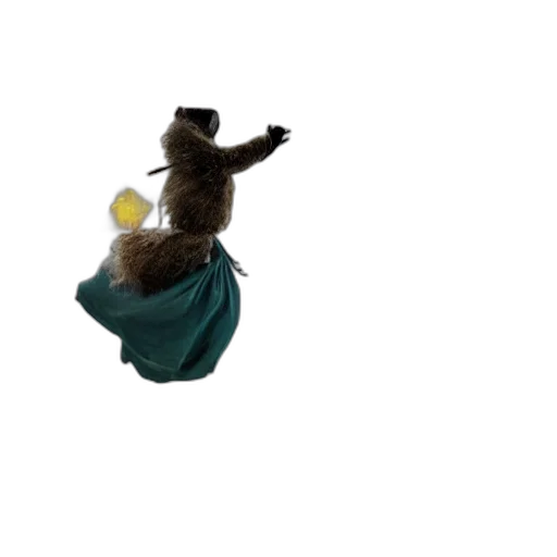 staff, animal, dress, hat, 3d render, concept art, outer space, photo transparent PNG cut-out