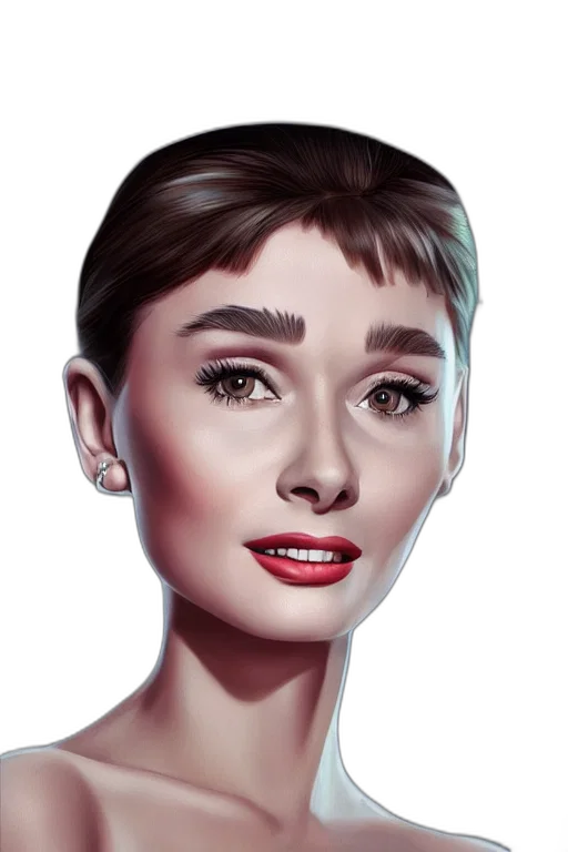 face, jewelry, photorealistic, oil painting transparent PNG cut-out