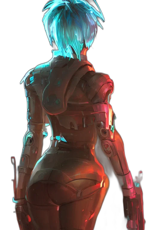 robot, sword, weapon, dress, concept art, cyberpunk, fantasy art, 3d render transparent PNG cut-out