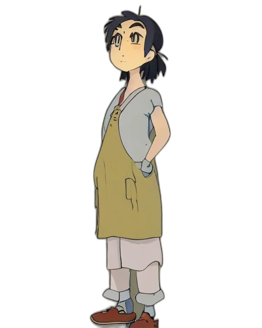 dress, staff, cartoon, anime transparent PNG cut-out