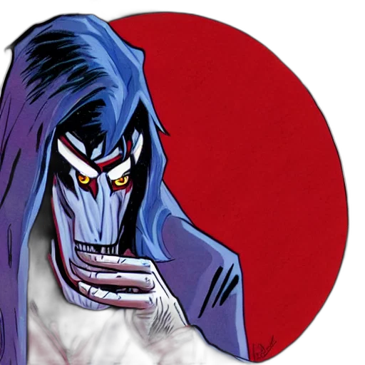 mask, comic book art, concept art, morbius transparent PNG cut-out