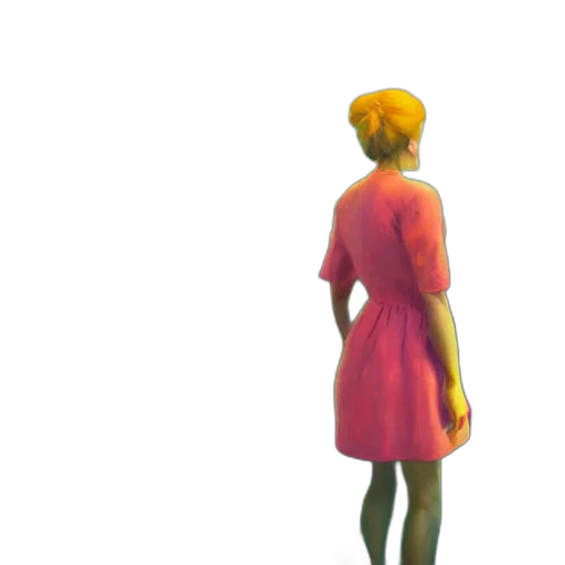 dress, jacket, staff, robot transparent PNG cut-out