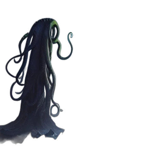 hair, staff, dress, creature, concept art, 3d render, fantasy art, watercolor transparent PNG cut-out