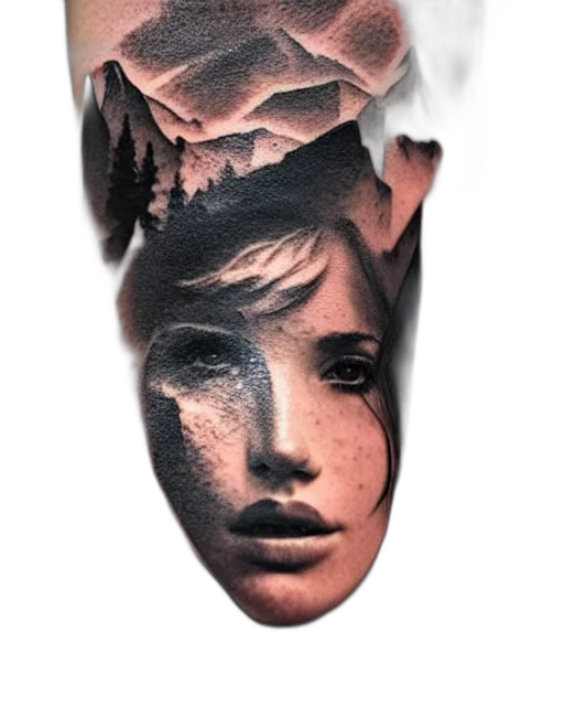 face, dress, mask, umbrella, photorealistic, fantasy art, concept art, comic book art transparent PNG cut-out