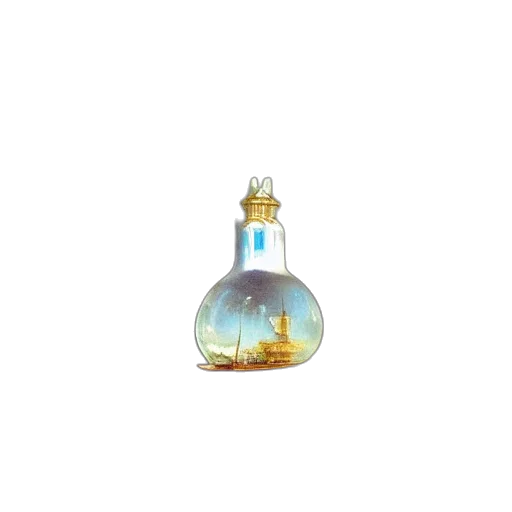bottle, jewelry, crown, pixel art transparent PNG cut-out